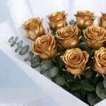 Golden Rose Bouquet (12 Stems) 4 3