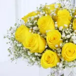 20 Yellow Roses in Vase 4 3