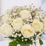 Classic White Roses in Vase 3 4