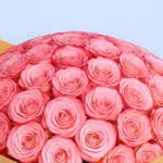 Double Pink Roses Bouquet 3 4