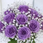Royal Purple Roses in Vase 4 4