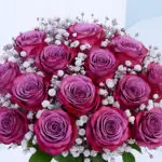 Deep Purple Roses in Vase 3 4