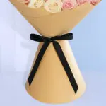 Cream and Pink Roses Bouquet 2 5