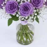Royal Purple Roses in Vase 5 5