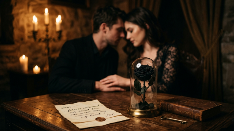 Black rose in love symbolizes deep passion, mysterious attraction, emotional intensity, farewell, and a love that defies convention