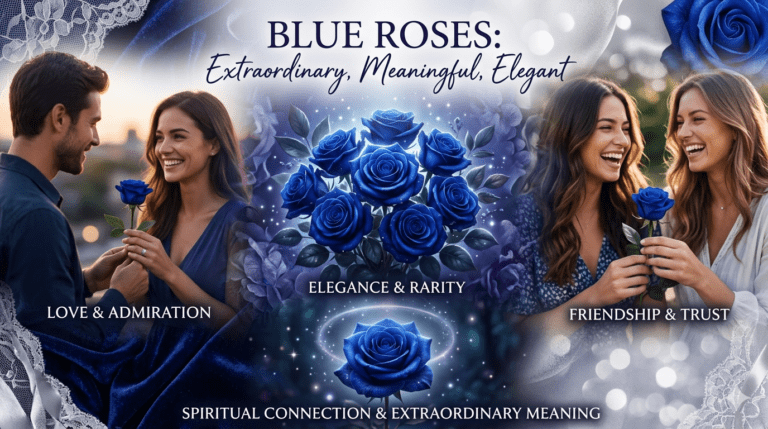Beautiful blue roses highlighting exclusivity and unforgettable gifting choice