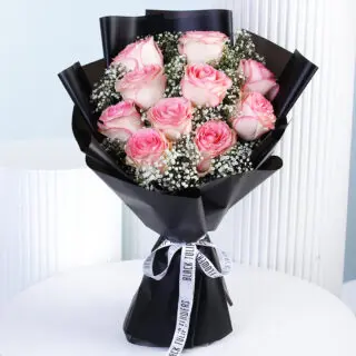 Romantic Pink Rose Bouquet