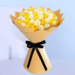 White and Yellow Rose Bouquet 1 yellow-white-rose-bouquet