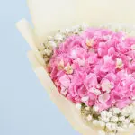 Pink Hydrangea Bouquet & Cake 5 05