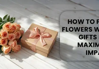 Flower bouquet paired with a matching gift box for a perfect, thoughtful surprise