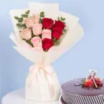 Celebration Combo 2 Pink-red-rose-cake-combo-02
