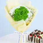 Sweet Celebration Combo 2 green-hydrangea-bouquet-cake-combo-02