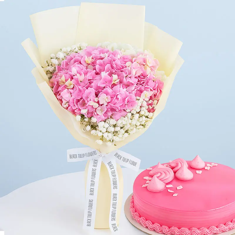 pink-hydrangea-bouquet-cake-02 pink hydrangea bouquet cake 02
