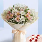 Elegant Alstroemeria & Cheesecake Duo 2 02