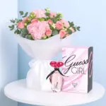 Guess Girl EDT Women 100 ML with Bouquet 1 Guess Girl with Pink Hydrangea & Spray Roses-01-030-25