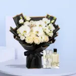 YSL Libre with White Orchids & Cream Roses 1 ysl-libre-white-orchids-cream-roses-bouquet-01
