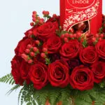 Red Rose Pumpkin Arrangement with Lindt Chocolates 3 03