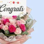 Pink Roses “Congrats” Bouquet 3 03 98