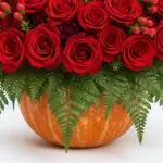 Red Rose Pumpkin Arrangement with Lindt Chocolates 5 05