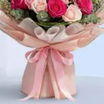 Pink Roses “Congrats” Bouquet 5 05 59