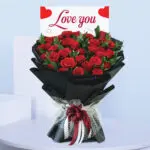 Love You Red Rose Bouquet