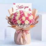 pink-white-rose-bouquet