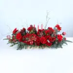 Christmas Candle Tray with Red Flowers 2 christmas-candle-flower-tray_02
