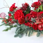 Christmas Candle Tray with Red Flowers 3 christmas-candle-flower-tray_03