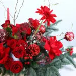 Christmas Candle Tray with Red Flowers 4 christmas-candle-flower-tray_04