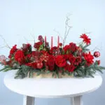 Christmas Candle Tray with Red Flowers 1 christmas-candle-tray-with-red-flowers-25