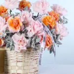 Ecuador Roses Basket with Lindt 3 peach-pink-roses-basket-with-lindt_03