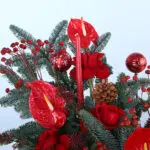 Red Anthurium & Rose Christmas Tray 3 red-christmas-tray_03