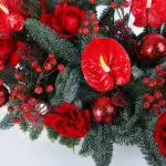 Red Anthurium & Rose Christmas Tray 5 red-christmas-tray_05