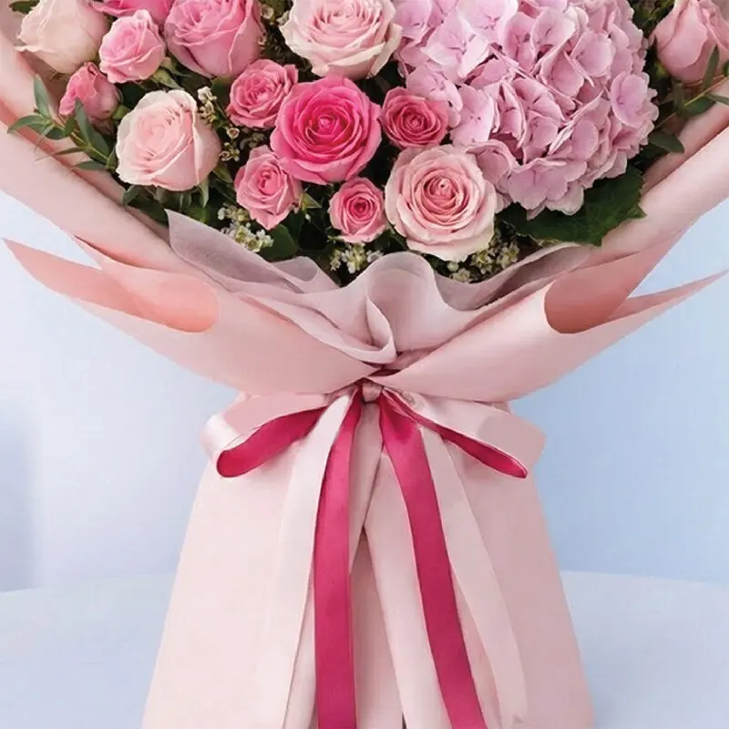 thank-you-pink-rose-hydrangea-bouquet_05 thank you pink rose hydrangea bouquet 05
