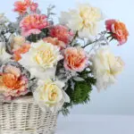 Roses Basket & Lindt Chocolate 2 white-orange-roses-basket-with-lindt_02