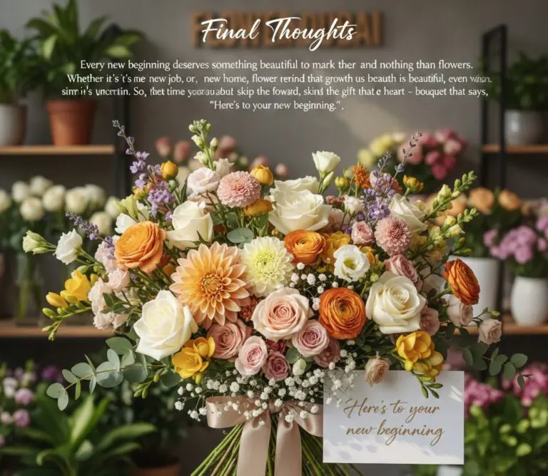 Final Thoughts Every new beginning deserves something beautiful to mark the moment and nothing does it better than flowers. Whether it’s a new job, a new home, or a fresh chapter, flowers remind us that growth is beautiful, even when it’s uncertain. So, the next time someone you care about takes a step forward, skip the ordinary and send a gift that speaks from the heart - a bouquet that says, “Here’s to your new beginning.” If you are looking for fresh, meaningful blooms, explore our flower shop Dubai, where every bouquet is crafted to celebrate life’s new journeys with elegance and joy. Because every bloom carries a message - hope, courage, and the promise of something extraordinary ahead.