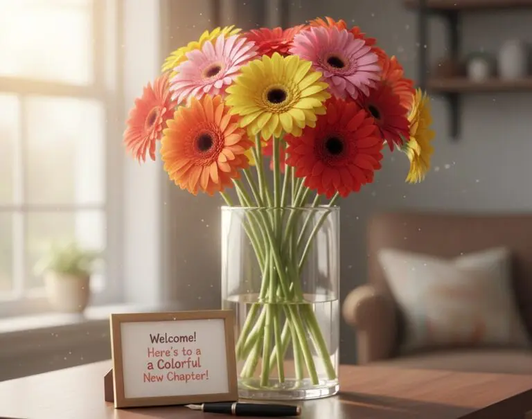 Gerbera flowers symbolizing joyful new beginnings and positivity.