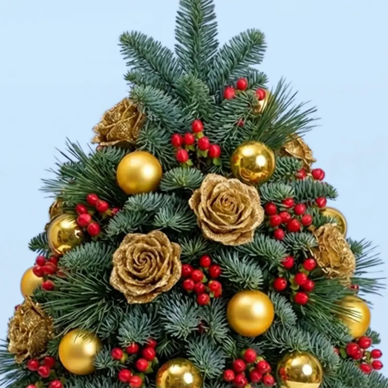 golden-rose-berry-christmas-tabletop-tree_03 golden rose berry christmas tabletop tree 03
