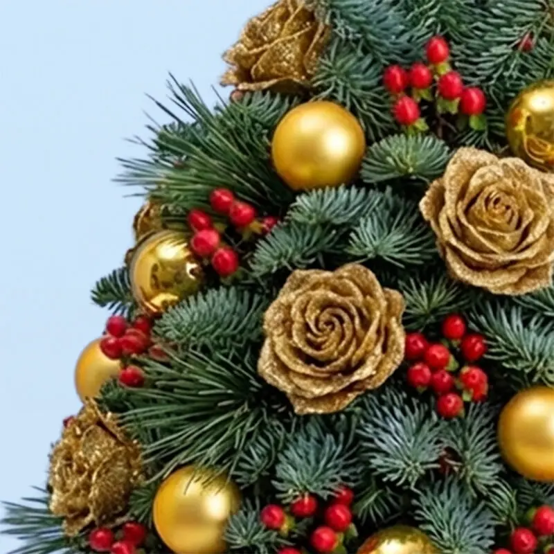golden-rose-berry-christmas-tabletop-tree_05 golden rose berry christmas tabletop tree 05