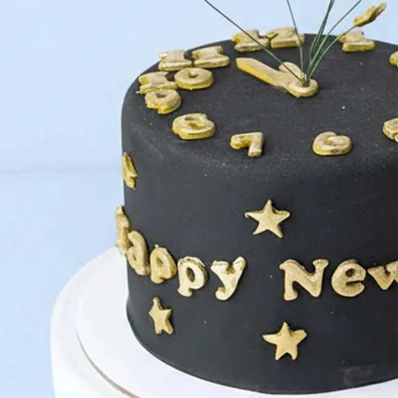 new-year-black-gold-clock-theme-cake_03 new year black gold clock theme cake 03