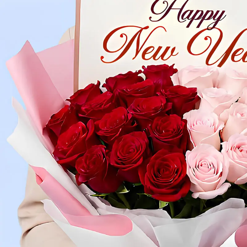 new-year-red-pink-roses-bouquet_04 new year red pink roses bouquet 04