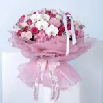 Pink Hydrangea & Rose Mixed Bouquet 1 pink-hydrangea-rose-gypso-mixed-flower-bouquet