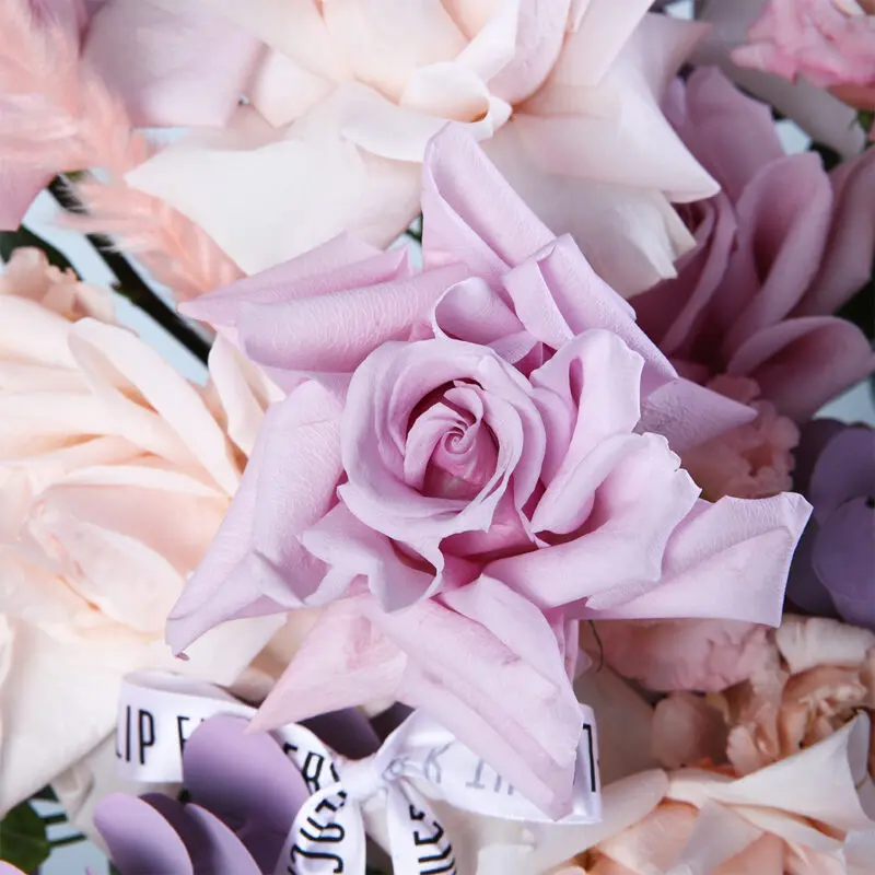 pink-purple-roses-lisianthus-vase-04 pink purple roses lisianthus vase 04