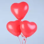 Red Spray Roses box with 3 Heart Balloons 4 01