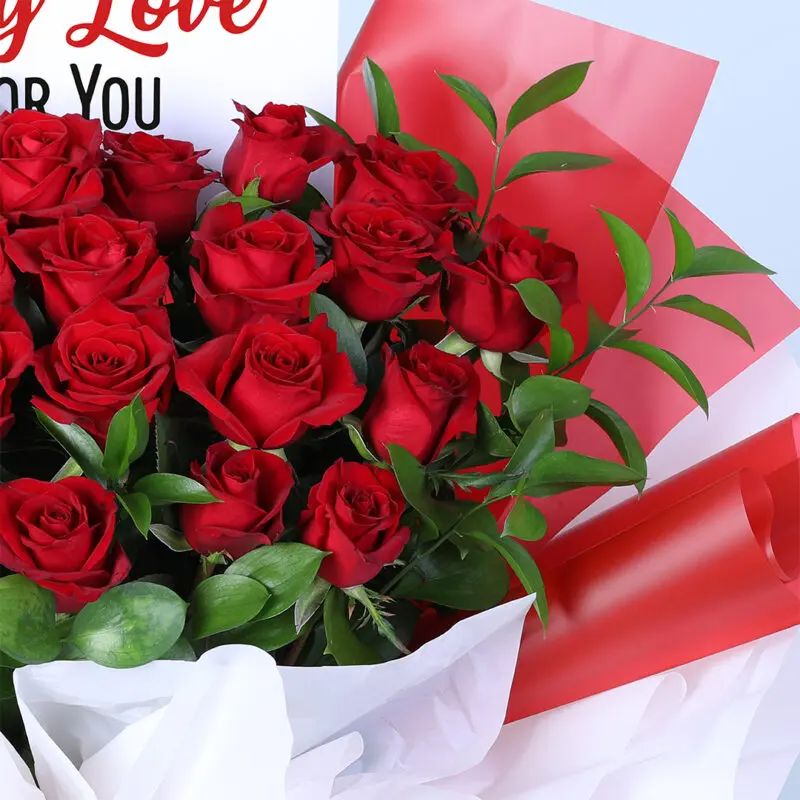 25 red roses red wrap 03