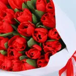30 Red Tulips Romance Bouquet 5 30-red-tulips-valentines-day-bouquet_05