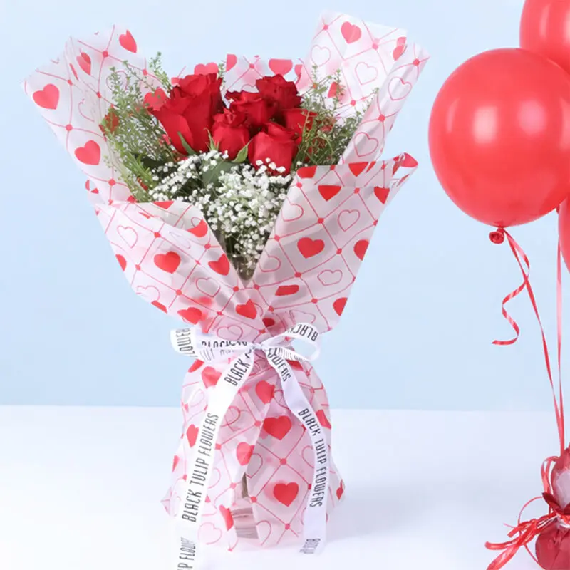 7 red roses balloon surprise combo 03
