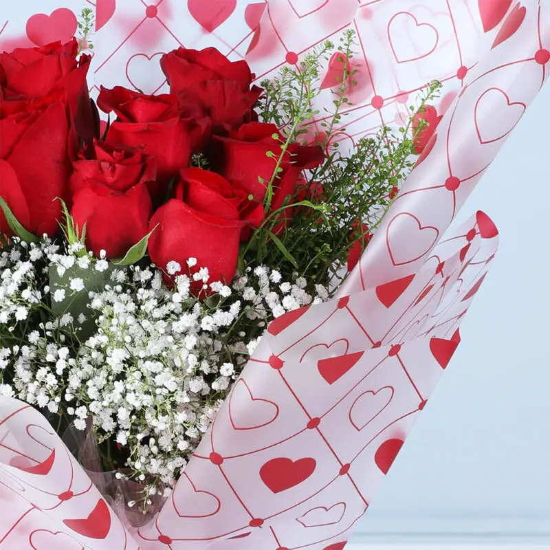 7-red-roses-heart-wrap-bouquet_03 7 red roses heart wrap bouquet 03
