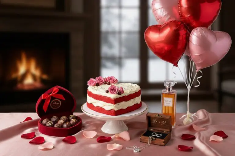 Valentine’s gift add-ons including chocolates, cake, balloons, and perfume