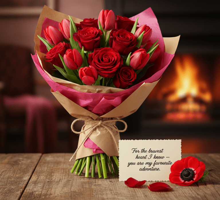 Aries (March 21 – April 19) – Bold Tulips & Fiery Roses